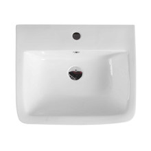 Zento 530mm Ceramic Wall-Hung Semi Pedestal Basin